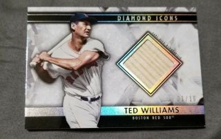Ted Williams 2019 Topps Diamond Icons Game Use Bat Relic Ssp 1/10 Spr - Tw Red Sox