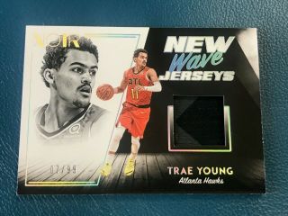 2018 - 19 Noir Trae Young Rookie Patch /99 Wave Jerseys Hawks Rc