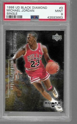 3 Michael Jordan 1998 Black Diamond Upper Deck Psa 9 Bulls