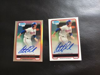 (2) 2012 Bowman Chrome Refractor,  Regular Anthony Rendon Nationals Rc Auto Nm - Mt