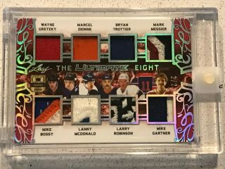 2018 - 19 Leaf Ultimate Eight Jersey Patch Gretzky Dionne Trottier Messier 2/2 Wow