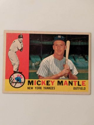 1958 And 1960 Topps Mickey Mantle Cards Raw
