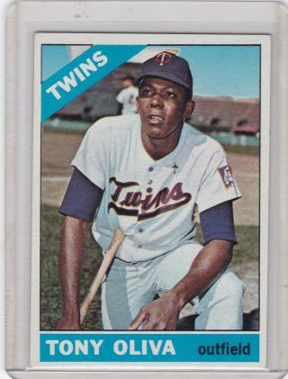 1966 Topps Baseball Card 450 Tony Oliva Twins - Exmt - Nrmt