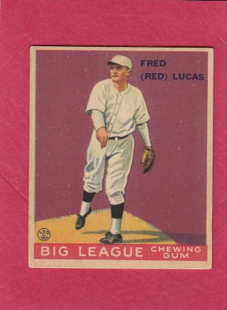 1934 World Wide Gum V354 Goudey Big League 7 Fred (red) Lucas