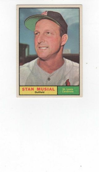 1961 Topps St Louis Cardinals 290 Stan Musial Hof