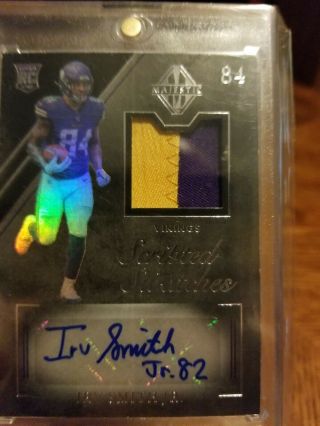 2019 Panini Majestic Irv Smith Jr Scripted Swatches Rc Auto Vikings 001/199