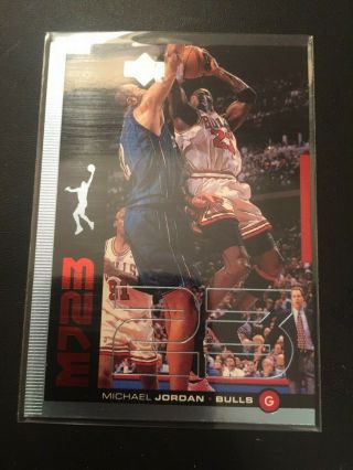 1998 - 99 Upper Deck Michael Jordan Master Moves Mj23 Blue Foil Insert M28