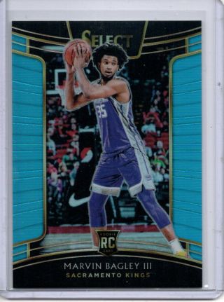 Marvin Bagley Iii Rc 2018 - 19 Panini Select Light Blue Prizm Rookie Sp Kings