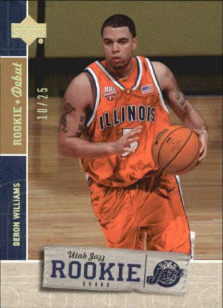 2005 - 06 Upper Deck Rookie Debut Spectrum Basketball Card 113 Deron Williams /25