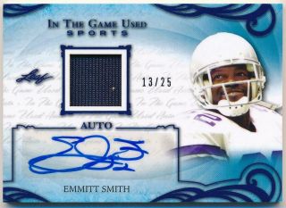 Emmitt Smith 2019 Leaf In The Game Patch Auto 13/25