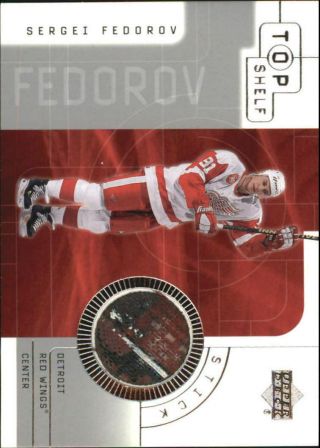 2001 - 02 (red Wings) Ud Top Shelf Sticks Ssf Sergei Fedorov -
