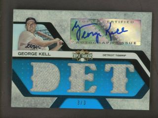 2008 Topps Triple Threads George Kell Jersey Auto 3/3 Detroit Tigers