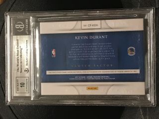 16/25 Kevin Durant 2017 - 18 National Treasures Auto Patch Clutch Factor Bronze 2