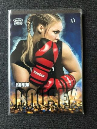 2019 P4p Mma Perfect Storm Ronda Rousey Custom Tradding Card 1/1 Ufc