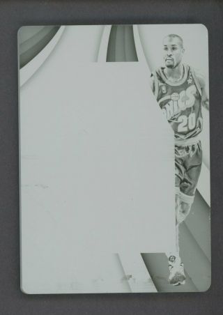 2017 - 18 Immaculate Gary Payton Seattle Supersonics 1/1 Black Printing Plate