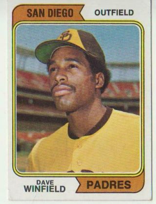 1974 Topps 456 Dave Winfield Rc Rookie Card,  San Diego Padres,  Hall Of Fame
