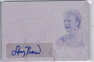 2019 Leaf In The Game Larry Bird Auto Autograph Printing Plate 1/1