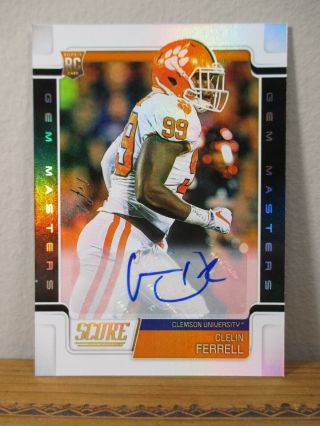 Clelin Ferrell Rc - 2019 Score Rookie Signatures Gem Masters - 1 Of 1 -