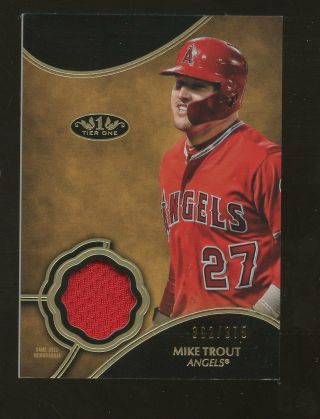 2019 Topps Tier One Mike Trout Angels Jersey 362/375
