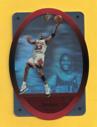 Michael Jordan 1996 Spx Holoview Die - Cut 8 Bulls,  Wizards,  Tar Heels,  Hof