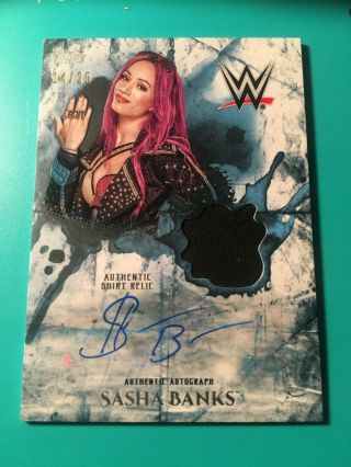 Wwe Sasha Banks 2018 Topps Undisputed Blue Autograph Relic Card 14/25 (the Boss)