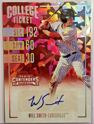 Will Smith Dodgers 2016 Contenders College Ticket Cracked Ice Auto Rc 29 22/24