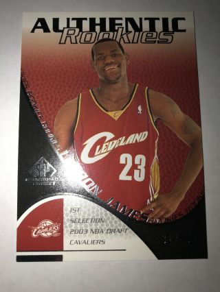 2003 - 04 Sp Game 107 Lebron James Cavaliers Rc Authentic Rookies 431/999