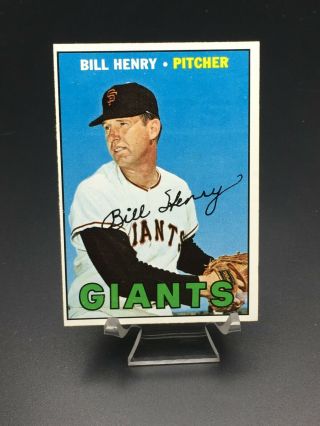 1967 Topps Baseball Bill Henry Ex - Mt/nm 579 San Francisco Giants