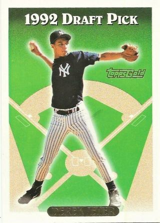 1993 Derek Jeter Topps Gold Rookie Rc 98 York Yankees Centerd Could Be 10?