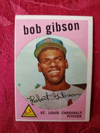 1959 Topps 514 Bob Gibson Rookie High Card See Picture