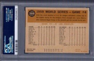 1960 Topps Card 388 PSA 5 Hodges Winning Homer Los Angeles Dodgers World Series 2
