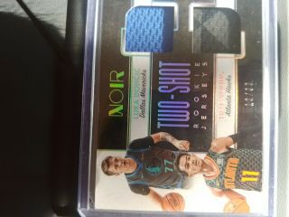 2018/2019 Panini Noir Basketball Luka Doncic And Trae Young Two Shot Rookie.
