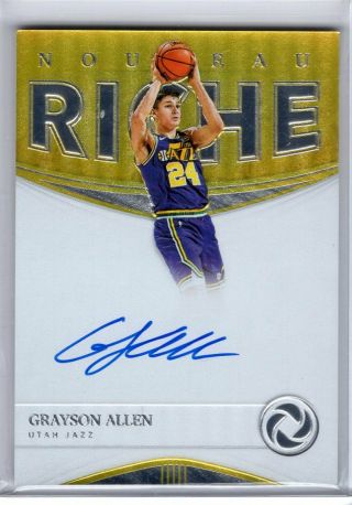 Grayson Allen 2018 - 19 Opulence Nouveau Riche Signature Autograph Auto 66/99