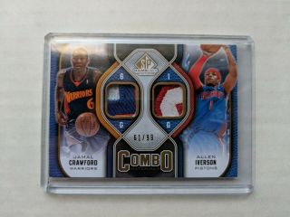 09 - 10 Ud Sp Game Combo Allen Iverson Jamal Crawford Jersey Patch 61/99