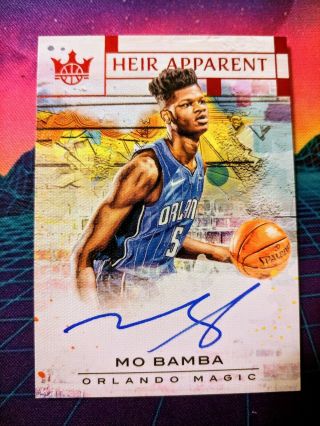 2018 - 19 Panini Court Kings Mo Bamba Rc Heir Apparent Red On Card Auto 52/99