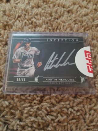 Austin Meadows 2019 Topps Inception Silver Signings Auto Tampa Bay Rays /99