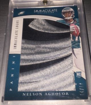 2015 Panini Immaculate Nelson Agholor Logos Jumbo Eagles Rookie Patch - 14/17