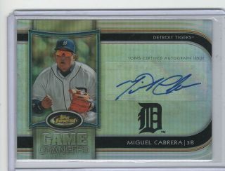 Miguel Cabrera 2012 Topps Finest Game Changers Auto Tigers 07/10