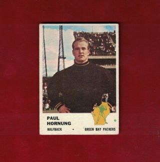 1961 Fleer Paul Hornung (green Bay Packers) Card 90