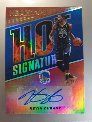 2018 - 19 Panini Hoops Hot Signatures Kevin Durant Auto
