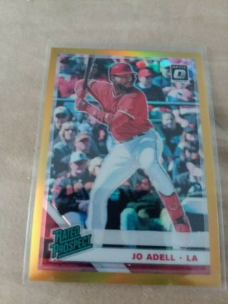2019 Donruss Optic Jo Adell Gold Rated Rookie 7/10 - A Gem