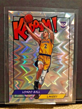 2018 - 19 Lonzo Ball Panini Rewards Store Exclusive Kaboom Rc Sp Lakers Rookie