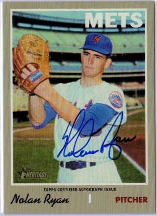 2019 Topps Heritage High Number Nolan Ryan Real One Auto Autograph
