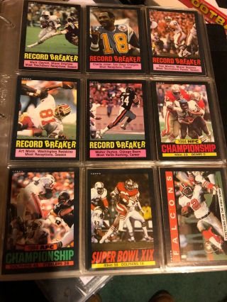 1985 Topps Football Complete Set With Moon Rookie And 11 Card Rack Pack Insert S