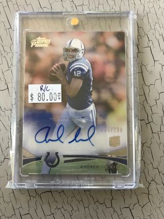 Andrew Luck 2012 Topps Prime Parallel Rc Autograph Auto /260