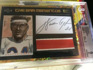 2018 The Bar Walter Payton Autograph With Game Jersey Relic Graded
