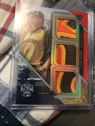 Mark Trumb 1/1 2017 Triple Threads Baltimore Orioles All Star Game Patch Relic