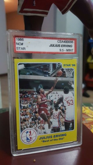 1986 Star Julius Erving Sixers Csa 9.  5 Best Of The Old