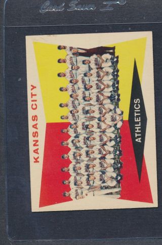 1960 Topps 413 Kansas City Athletics Team Ex 6974