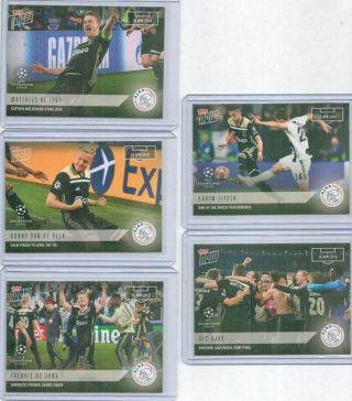 2018 - 19 Topps Now Uefa Ucl Champions League Netherlands 5 - Card Set